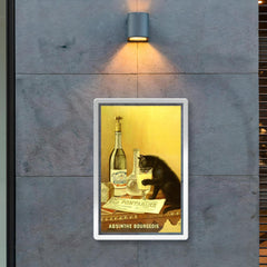 Absinthe Bourgeois - vintage absinthe cat advert poster 2