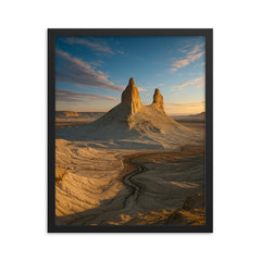 Boszhira Valley Ustyurt Plateau Kazakhstan framed print on a plain backdrop in size 16"x20".