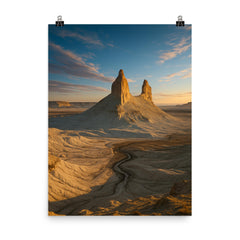 Boszhira Valley Ustyurt Plateau Kazakhstan poster on a plain backdrop in size 8"x10".
