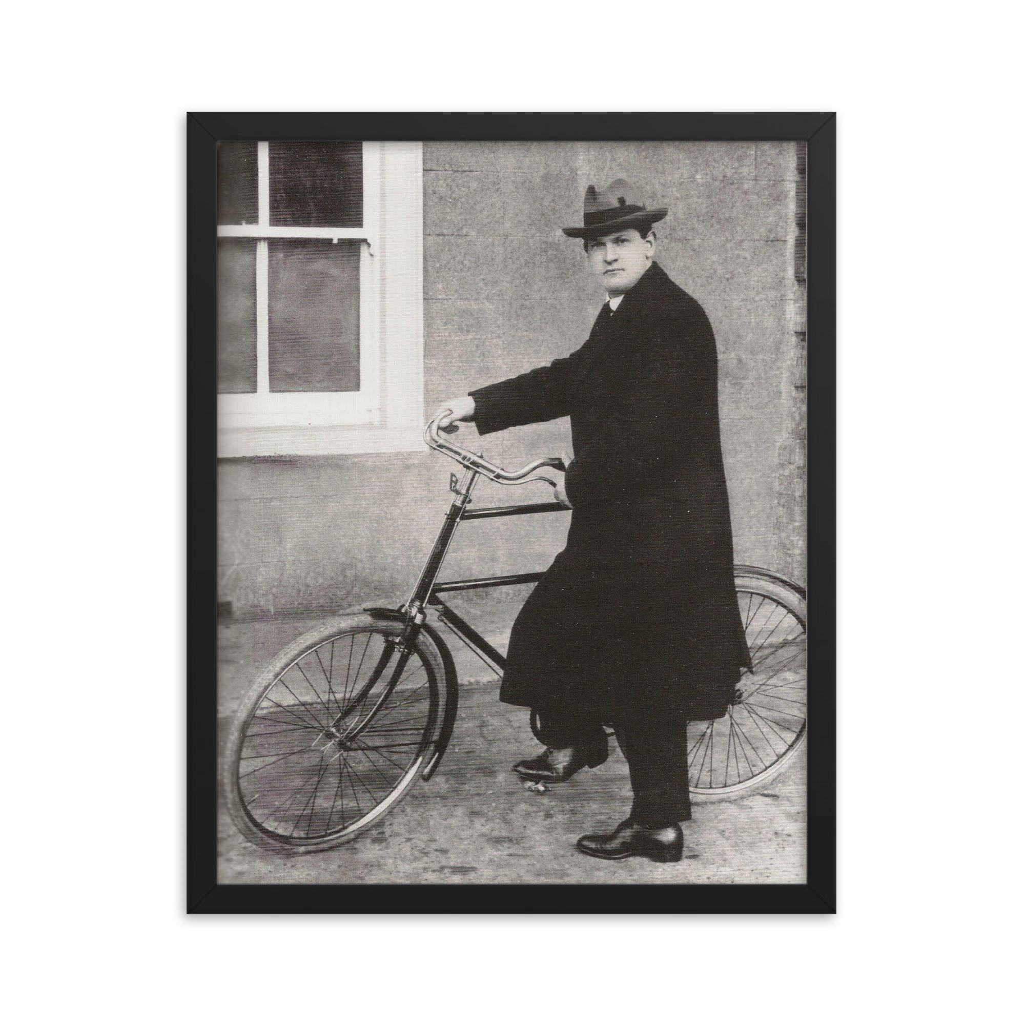 Michael Collins framed print on a plain backdrop in size 16"x20".