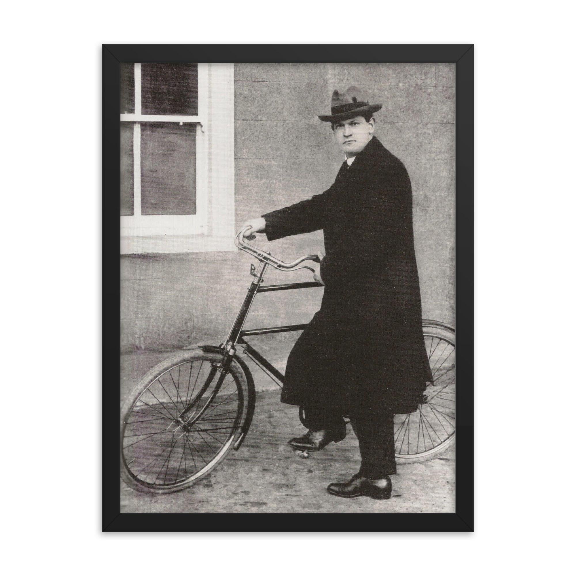 Michael Collins framed print on a plain backdrop in size 18"x24".