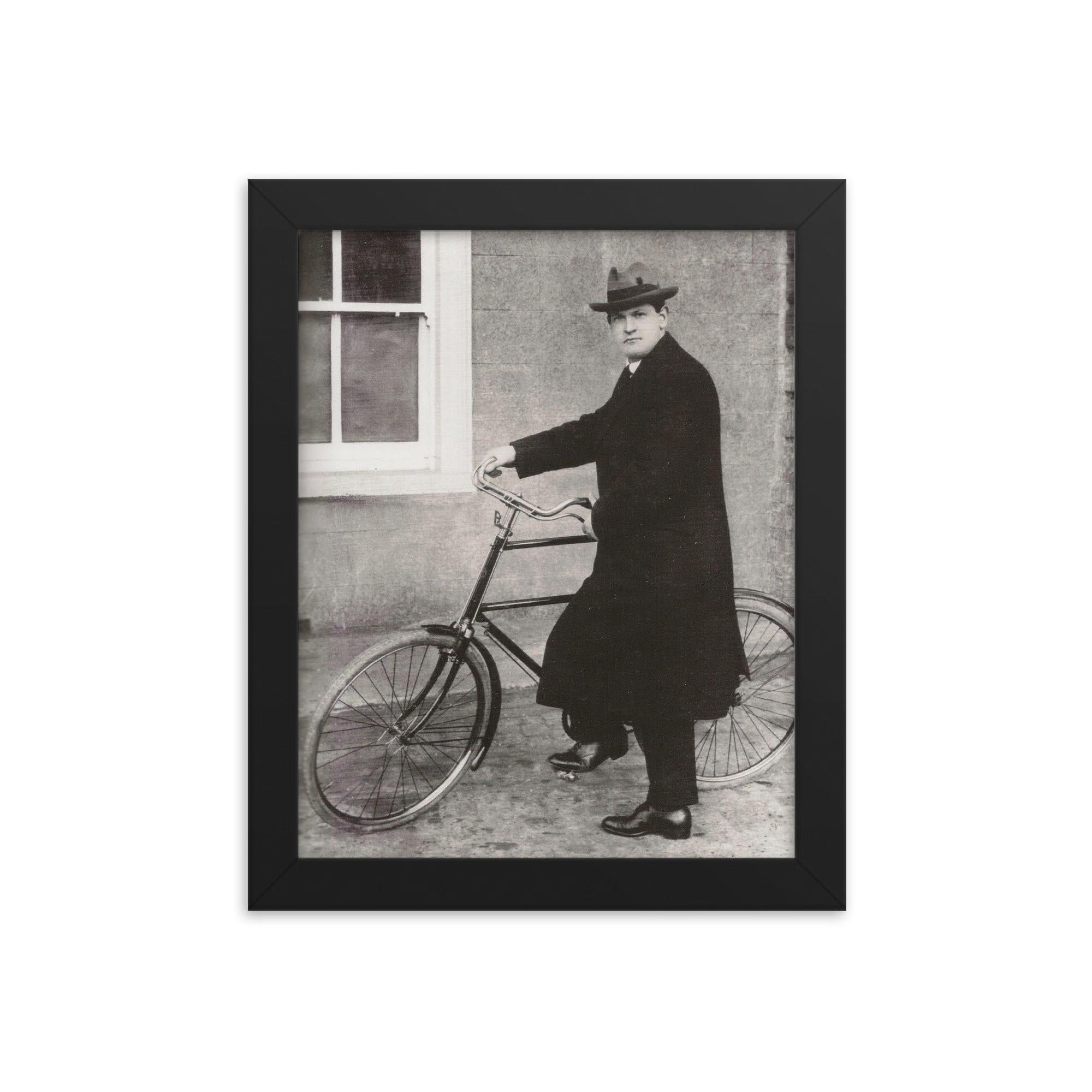 Michael Collins framed print on a plain backdrop in size 8"x10".