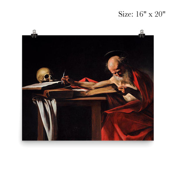 Caravaggio Saint Jerome in His Study Poster Print – Classic Baroque Wa ...