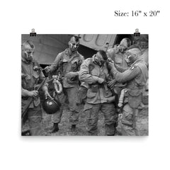 101st Airborne Division's Filthy Thirteen Preparing to Parachute into France, D-Day, June 6, 1944 poster 2