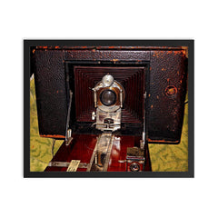 1892 Blair Camera by American Camera Company framed print on a plain backdrop in size 16"x20".
