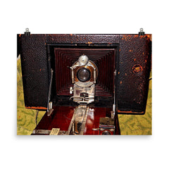 1892 Blair Camera by American Camera Company poster on a plain backdrop in size 8"x10".