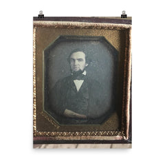 6th Plate of Abraham Bogardus, NYC poster on a plain backdrop in size 8"x10".