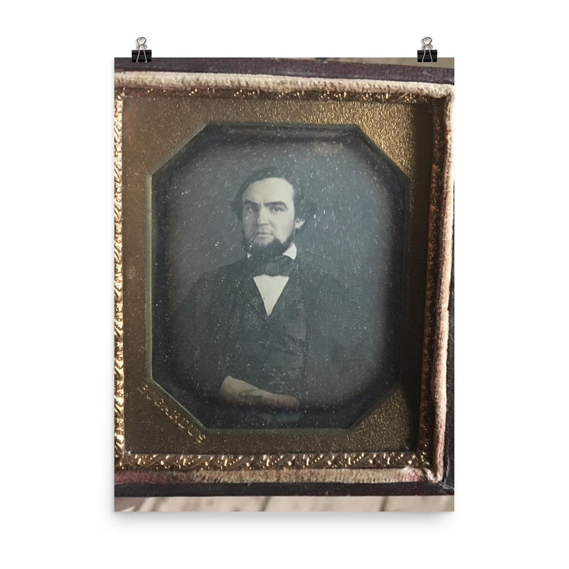 6th Plate of Abraham Bogardus, NYC poster on a plain backdrop in size 8