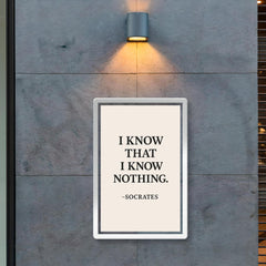 “I know that I know nothing ” Socrates poster 2