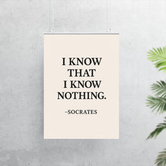 “I know that I know nothing ” Socrates poster 7