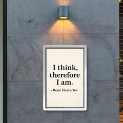 “I think therefore I am ” René Descartes poster 2