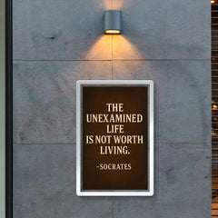 “The unexamined life is not worth living ” Socrates poster 2