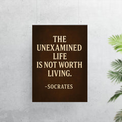 “The unexamined life is not worth living ” Socrates poster 7