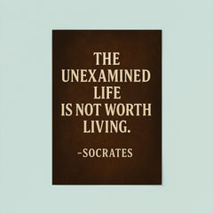 “The unexamined life is not worth living ” Socrates poster 8