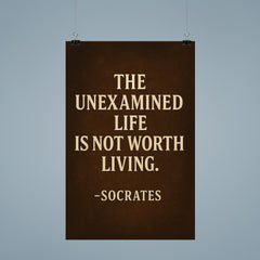 “The unexamined life is not worth living ” Socrates poster 9