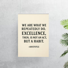 “We are what we repeatedly do Excellence then is not an act but a habit ” Aristotle poster 7