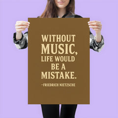 “Without music life would be a mistake ” Friedrich Nietzsche poster 3