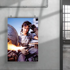 A 20-Year-Old Female Welder During WWII, Photo by Bernard Hoffman, 1943 poster 4
