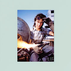 A 20-Year-Old Female Welder During WWII, Photo by Bernard Hoffman, 1943 poster 8