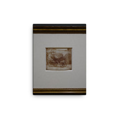 A Barouche Parked in the North Courtyard of Lacock Abbey by William Henry Fox Talbot, April 1844 canvas print on a plain backdrop in size 12"x16".
