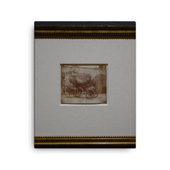 A Barouche Parked in the North Courtyard of Lacock Abbey by William Henry Fox Talbot, April 1844 canvas print on a plain backdrop in size 16"x20".