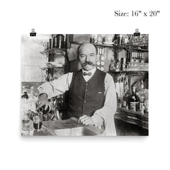A bartender pouring a drink in 1910, New York City poster 2