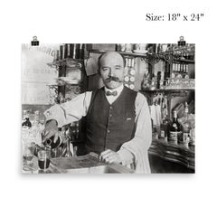 A bartender pouring a drink in 1910, New York City poster 5