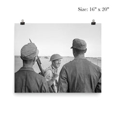 A British Soldier Giving a V-for-Victory Sign to German Prisoners at El Alamein, 26 October 1942 poster 2