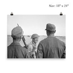 A British Soldier Giving a V-for-Victory Sign to German Prisoners at El Alamein, 26 October 1942 poster 5