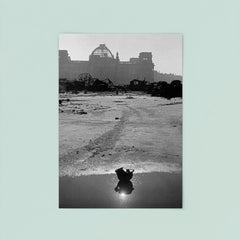 A Broken German Stahlhelm in a Puddle with Reichstag Ruins, Berlin poster 8