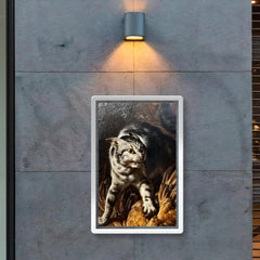 A Cat Protecting Spoils from a Dog by Dirk Valkenburg poster 2