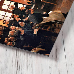 A Clinical Lesson at the Salpêtrière by André Brouillet metal print mockup