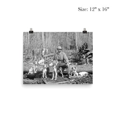 A deer hunter poses for a portrait with his hounds, 1897 poster 3