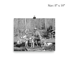 A deer hunter poses for a portrait with his hounds, 1897 poster 4