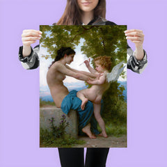 A Girl Defending Herself against Eros by William-Adolphe Bouguereau poster 3