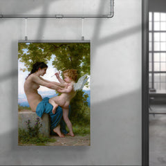 A Girl Defending Herself against Eros by William-Adolphe Bouguereau poster 4