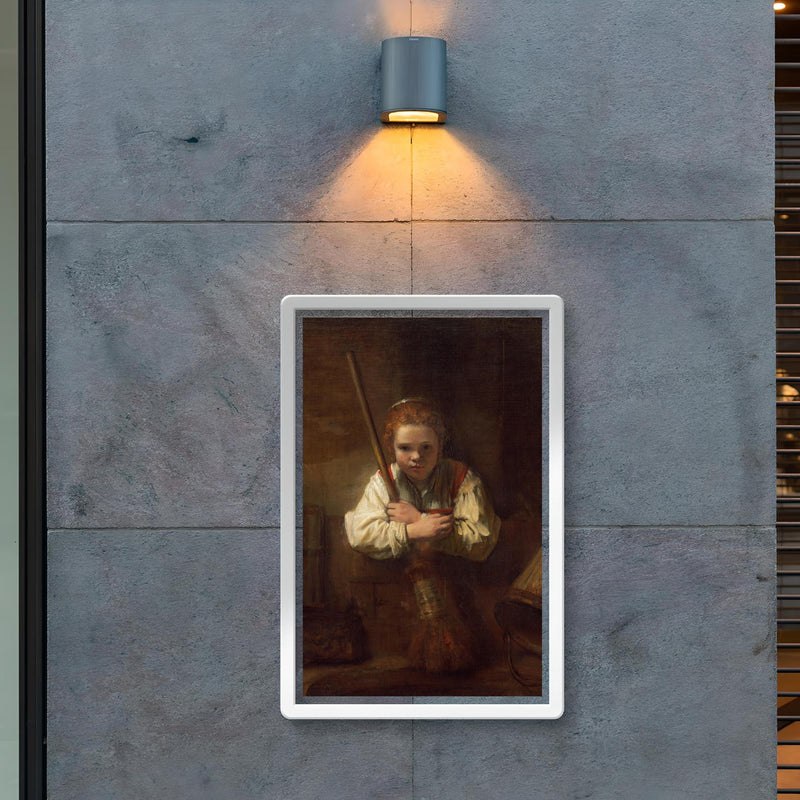 A Girl with a Broom by Carel Fabritius poster 2