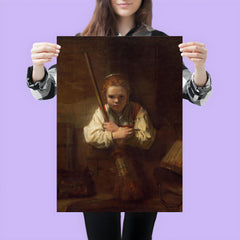 A Girl with a Broom by Carel Fabritius poster 3