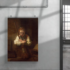 A Girl with a Broom by Carel Fabritius poster 4