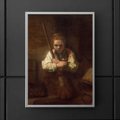 A Girl with a Broom by Carel Fabritius poster 5