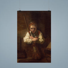 A Girl with a Broom by Carel Fabritius poster 9