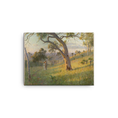 A Golden Hour by Florence Fuller, 1905 canvas print on a plain backdrop in size 12"x16".