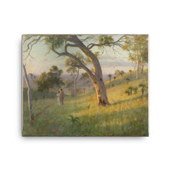 A Golden Hour by Florence Fuller, 1905 canvas print on a plain backdrop in size 16"x20".