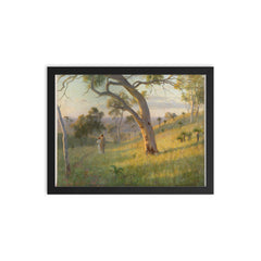 A Golden Hour by Florence Fuller, 1905 framed print on a plain backdrop in size 12"x16".