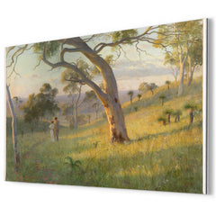 A Golden Hour by Florence Fuller, 1905 metal print mockup