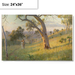 A Golden Hour by Florence Fuller, 1905 metal print on a plain backdrop in size 24"x36".