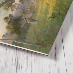 A Golden Hour by Florence Fuller, 1905 metal print mockup