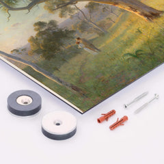 A Golden Hour by Florence Fuller, 1905 metal print mockup