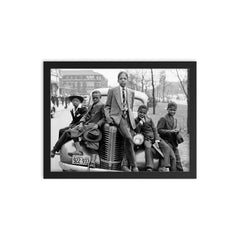 A group of Southside boys pose for a portrait on Easter Morning - Chicago, Illinois, 1941 framed print on a plain backdrop in size 12"x16".