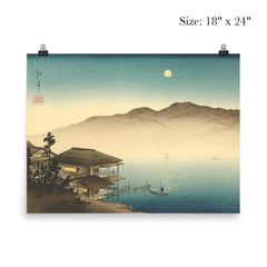 A Lakeside Inn under Moonlight by Koho Shoda poster 5